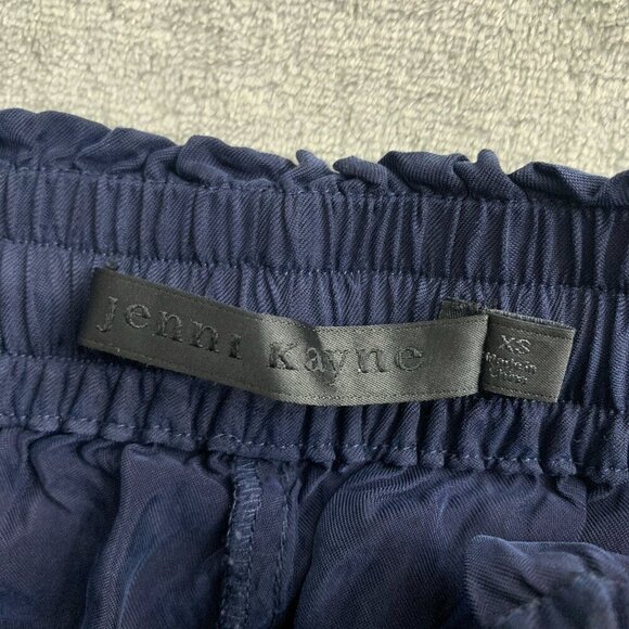 Jenni Kayne Pants Womens XS Navy Blue Rio Elastic Waist Drawstring Cupro Casual - Picture 8 of 12